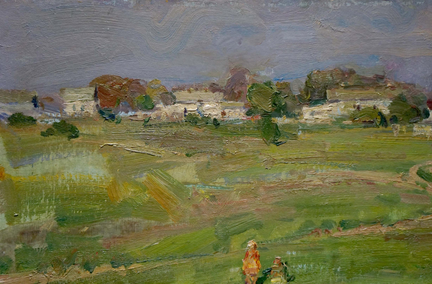 Oil painting Children in the field Olkhov Vladimir Nikolaevich
