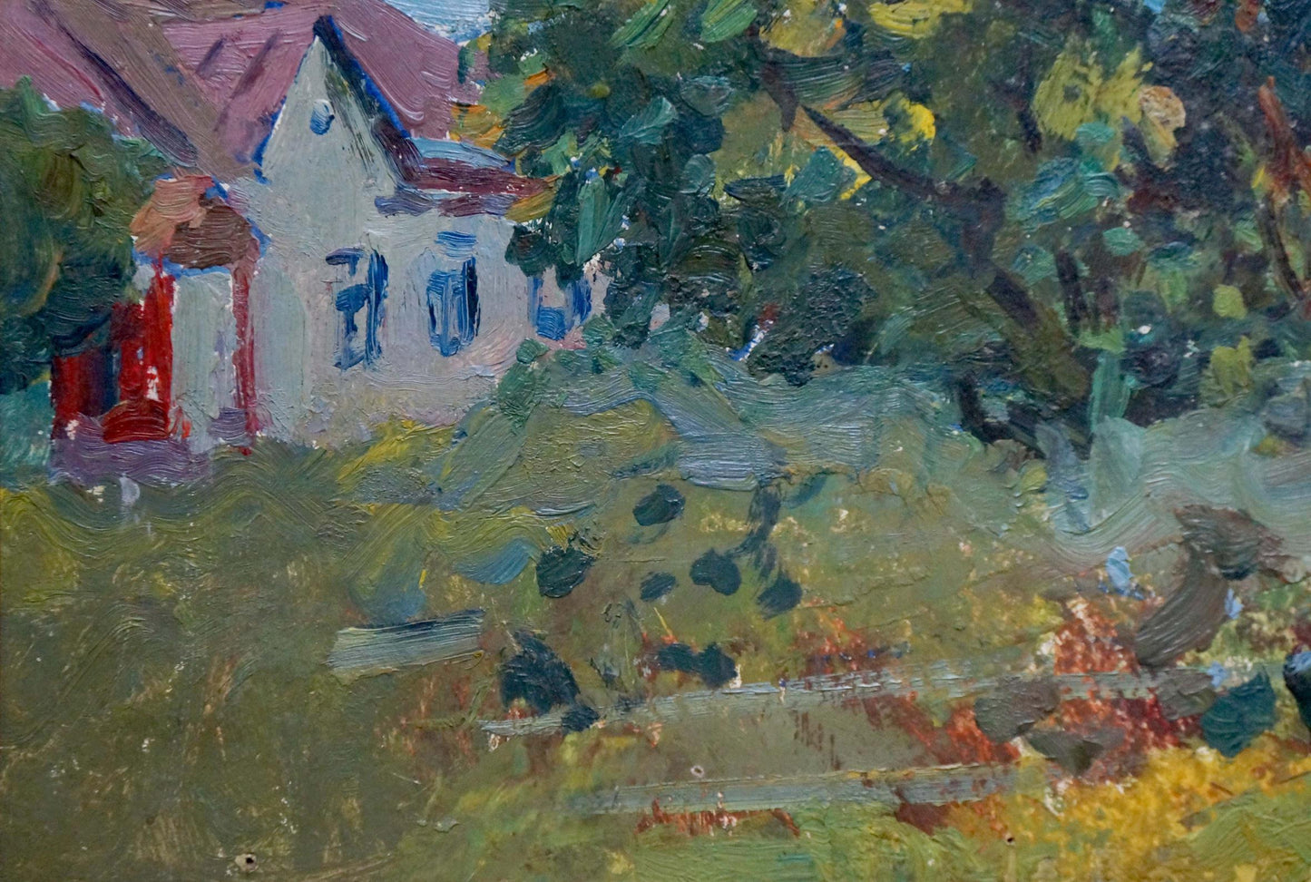 Oil painting House landscape Gantman Moses Faybovich