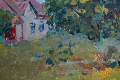 Oil painting House landscape Gantman Moses Faybovich