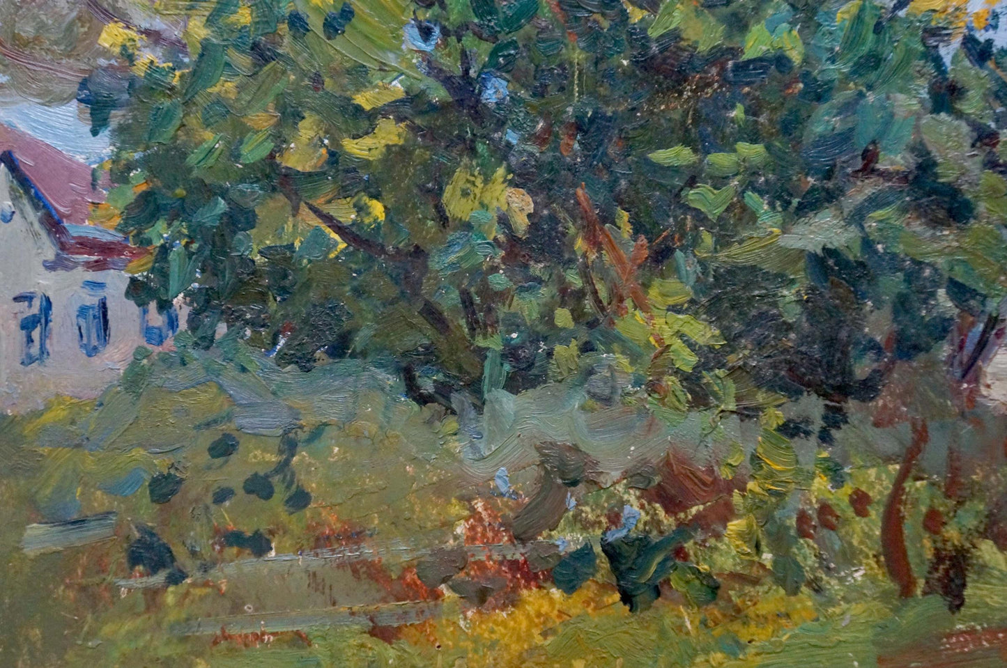 Oil painting House landscape Gantman Moses Faybovich