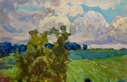 Oil painting After the rain I. Miroshnichenko