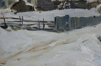 Oil painting Winter has come Gantman Moses Faybovich