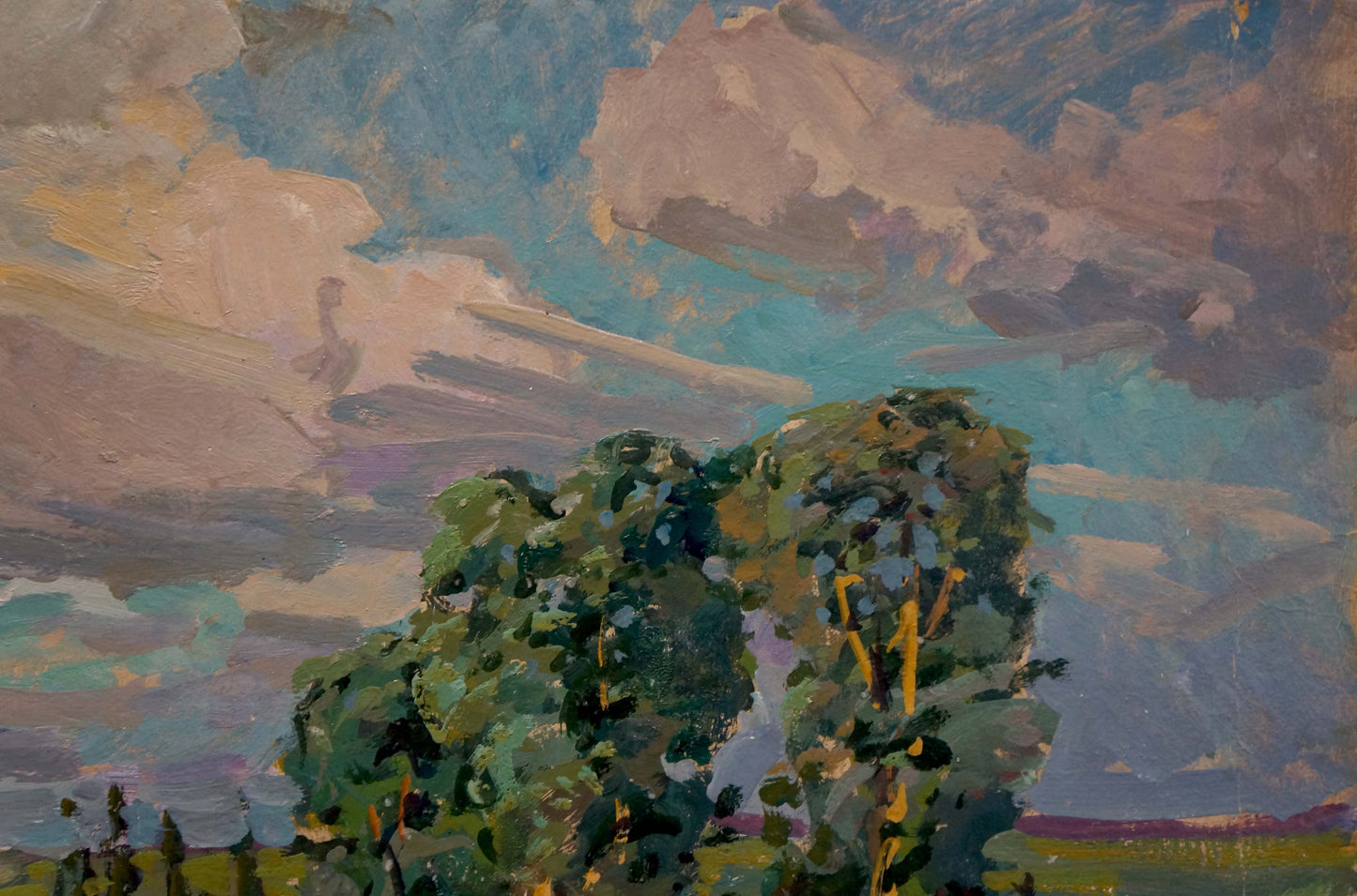 Oil painting Summer landscape Fomin Anatoly Nikiforovich