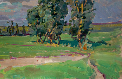 Oil painting Summer landscape Fomin Anatoly Nikiforovich
