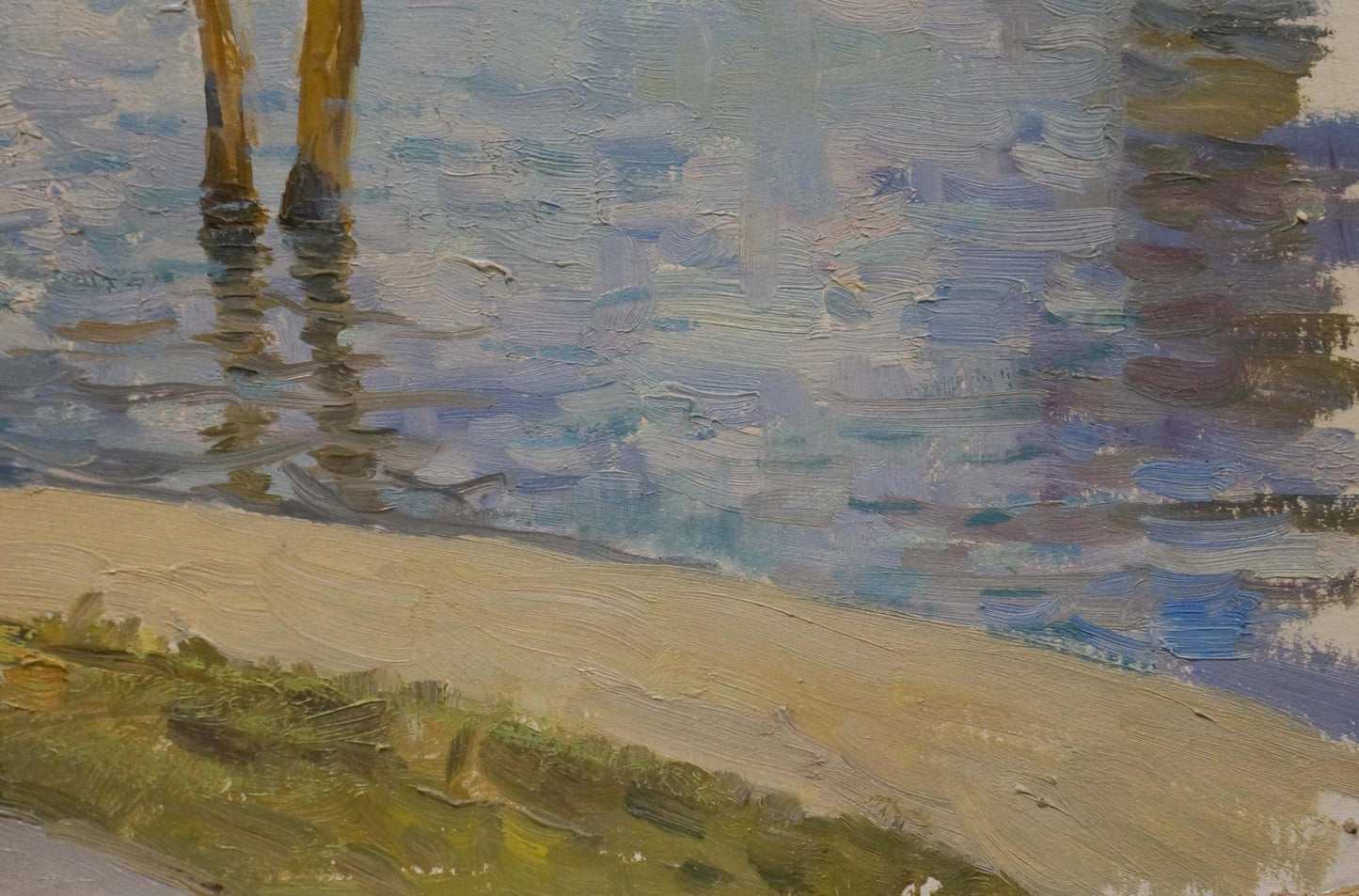 Oil painting River in the park Fomin Anatoly Nikiforovich