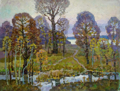Oil painting Autumn landscape Ruban Grigory Savelievich