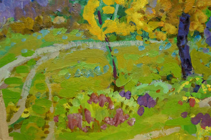 Oil painting Paths through the golden forest Grigory Ruban