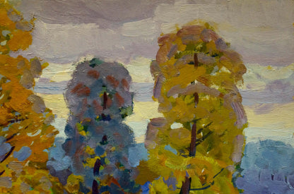Oil painting Paths through the golden forest Grigory Ruban