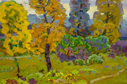 Oil painting Paths through the golden forest Grigory Ruban