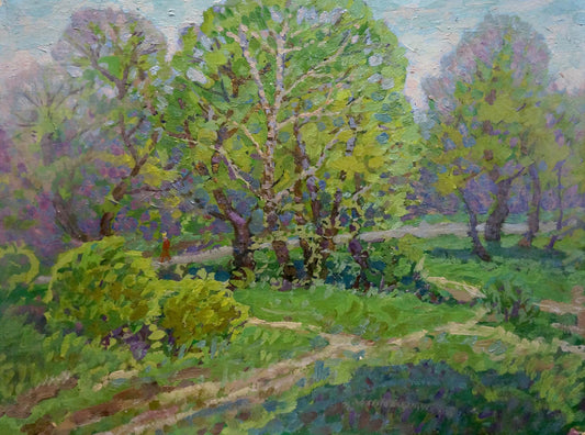 Oil painting Path in the grove Ruban Grigory Savelievich