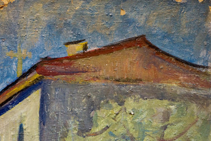 Oil painting City street landscape Karelin Vyacheslav