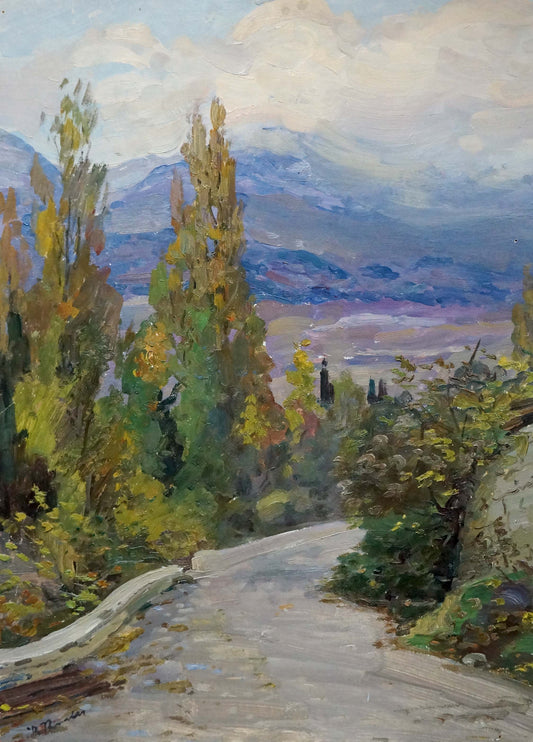 Oil painting Road to the mountains Kisil Grigory Alekseevich