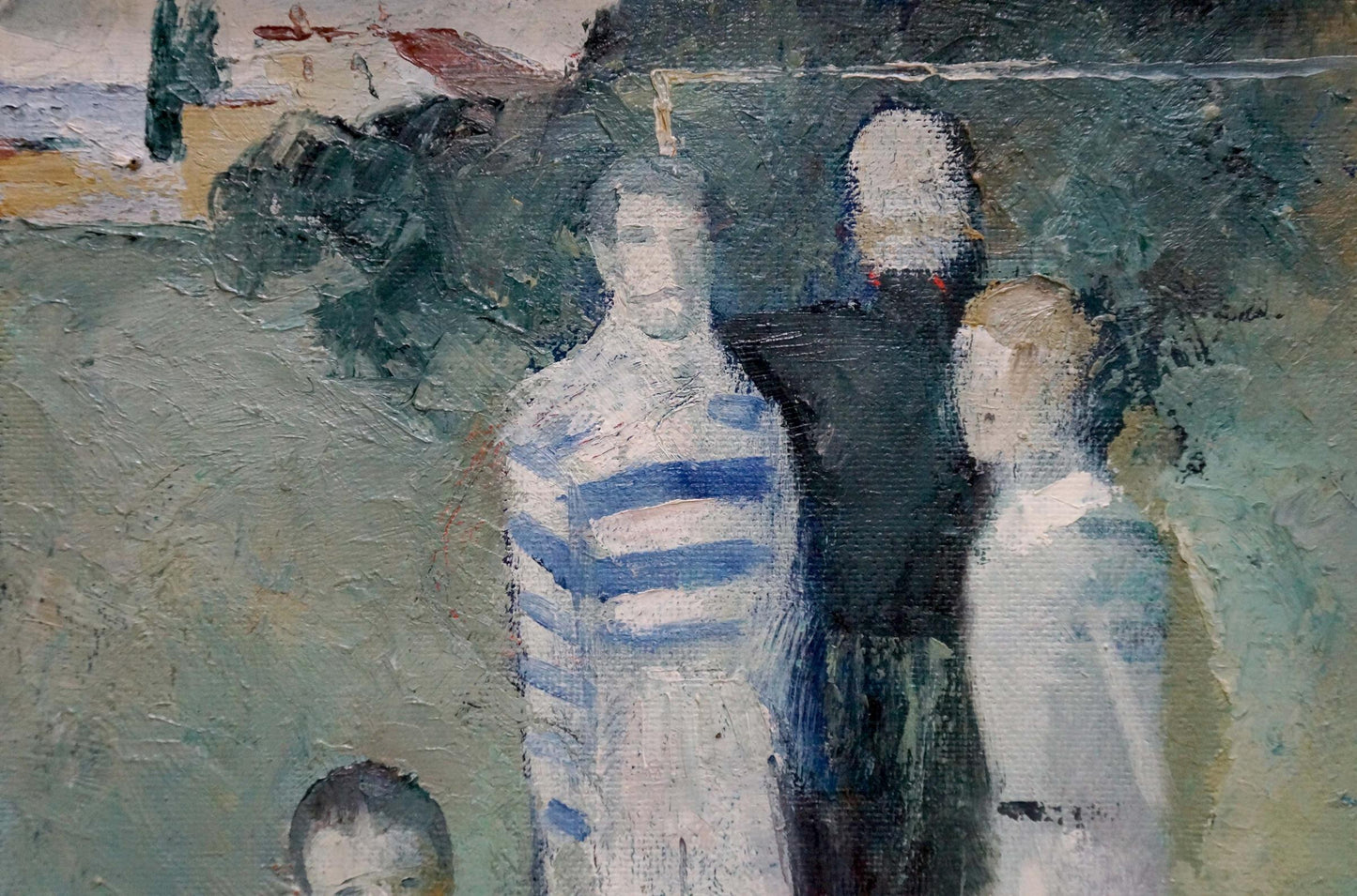 Oil painting Portrait of a football team Afanasiev Vladimir Nikolaevich