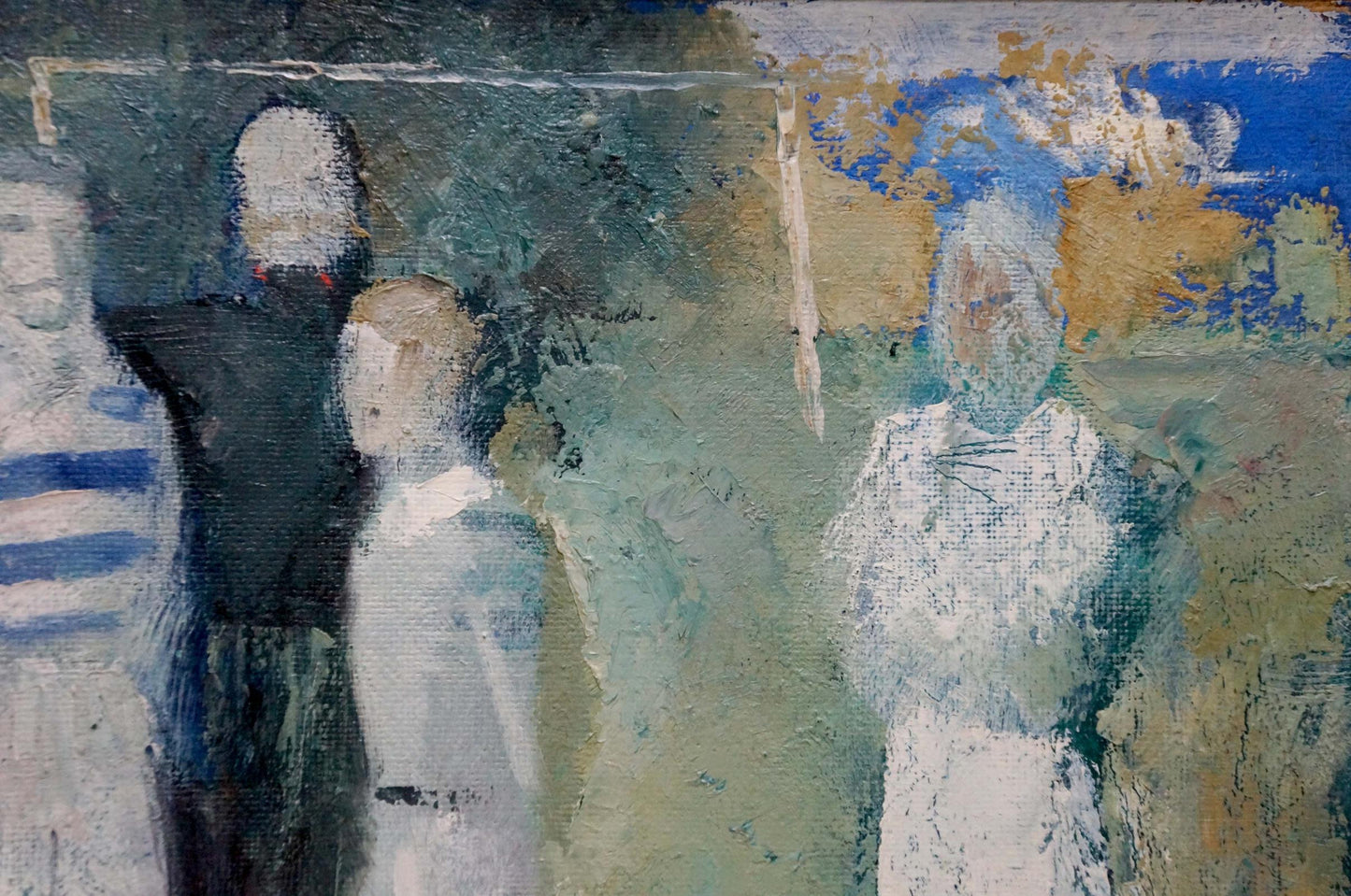 Oil painting Portrait of a football team Afanasiev Vladimir Nikolaevich