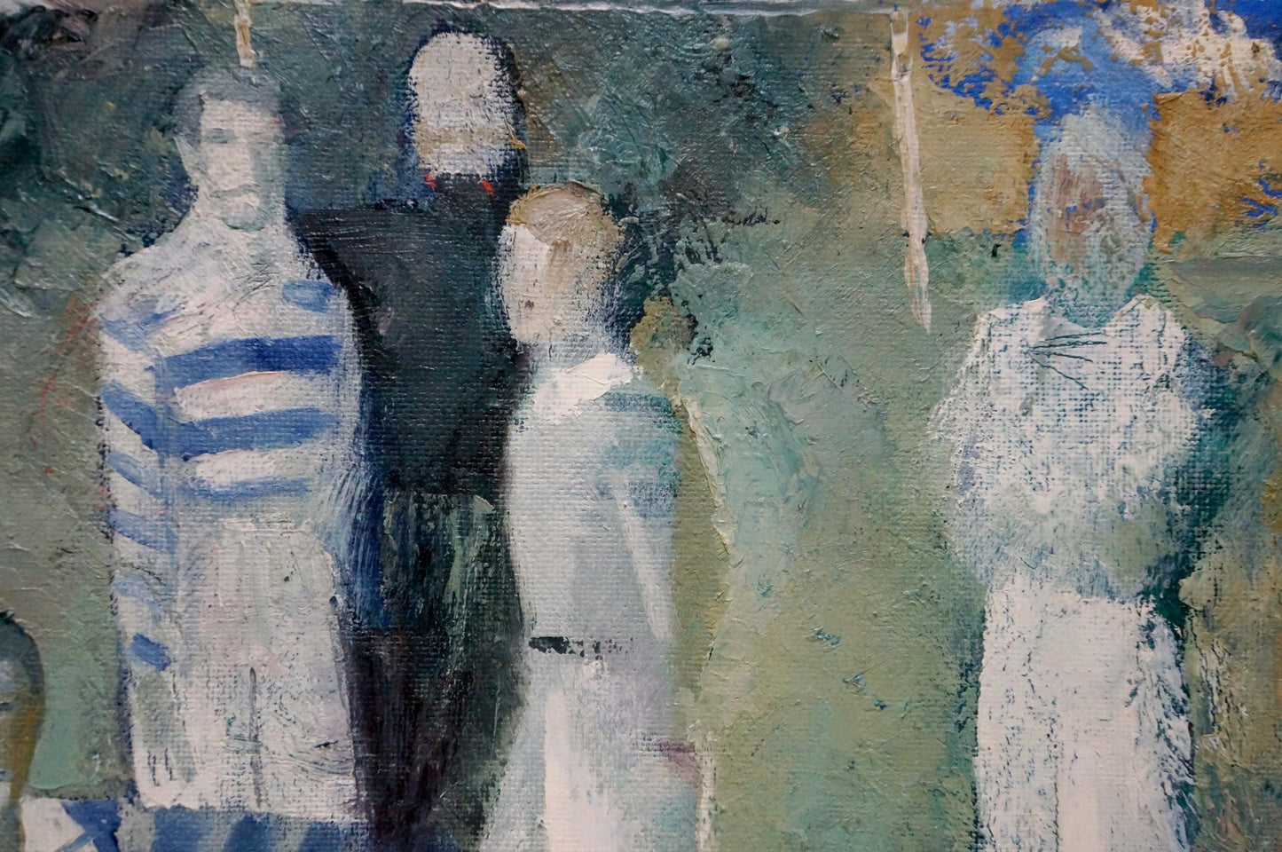 Oil painting Portrait of a football team Afanasiev Vladimir Nikolaevich