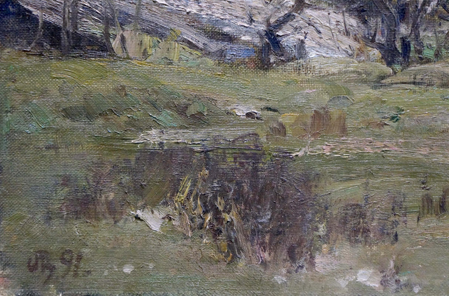 Oil painting It's a nasty day Leshchenko Valentin Alekseevich