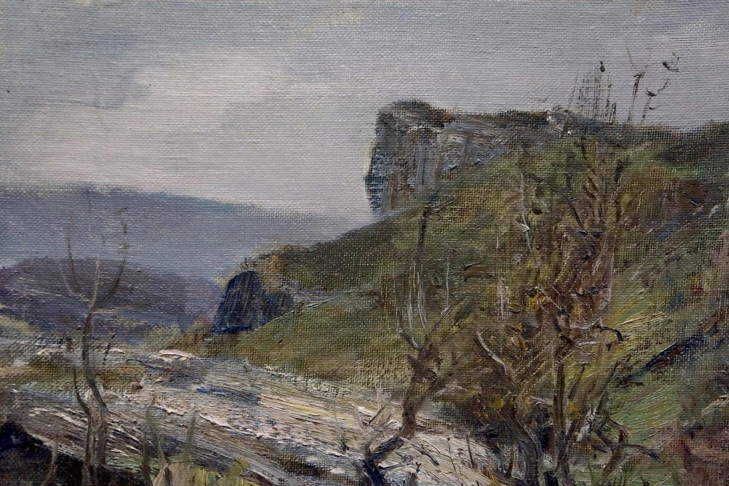 Oil painting It's a nasty day Leshchenko Valentin Alekseevich