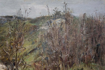 Oil painting It's a nasty day Leshchenko Valentin Alekseevich