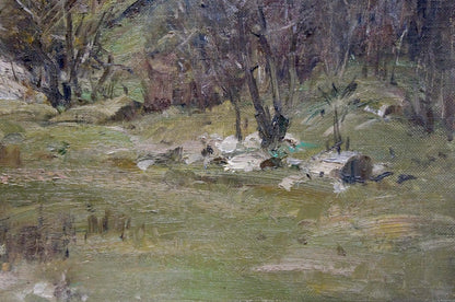 Oil painting It's a nasty day Leshchenko Valentin Alekseevich