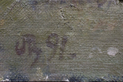 Oil painting It's a nasty day Leshchenko Valentin Alekseevich