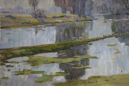 Oil painting Fog by the forest Dzyuban Ivan Feodosievich