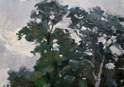 Oil painting Forest landscape Mordovets Andrey Nikitich