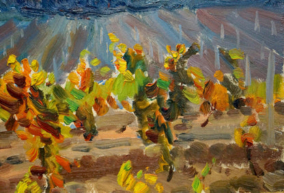 Oil painting Sunset on the vineyards Petr Kolomoitsev