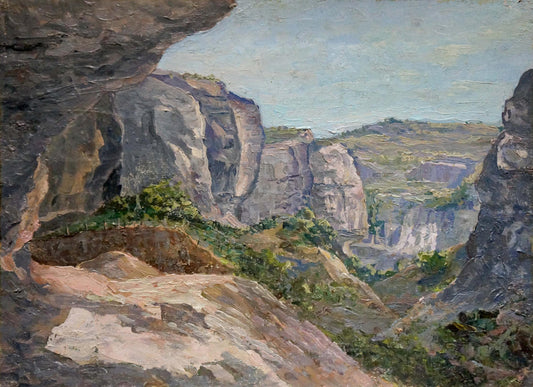 Oil painting Mountain canyon Elena Varnavovna Nagaevskaya