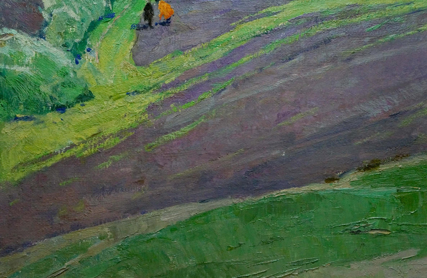 Oil painting Blooming trees in spring Anatoly Fomin