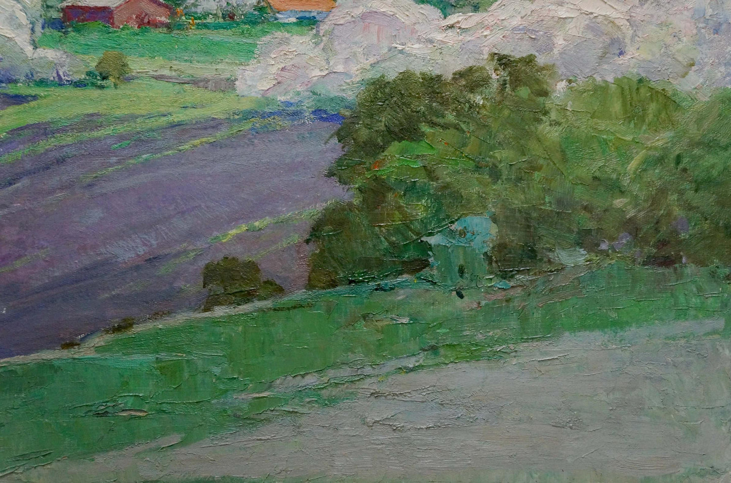 Oil painting Blooming trees in spring Anatoly Fomin