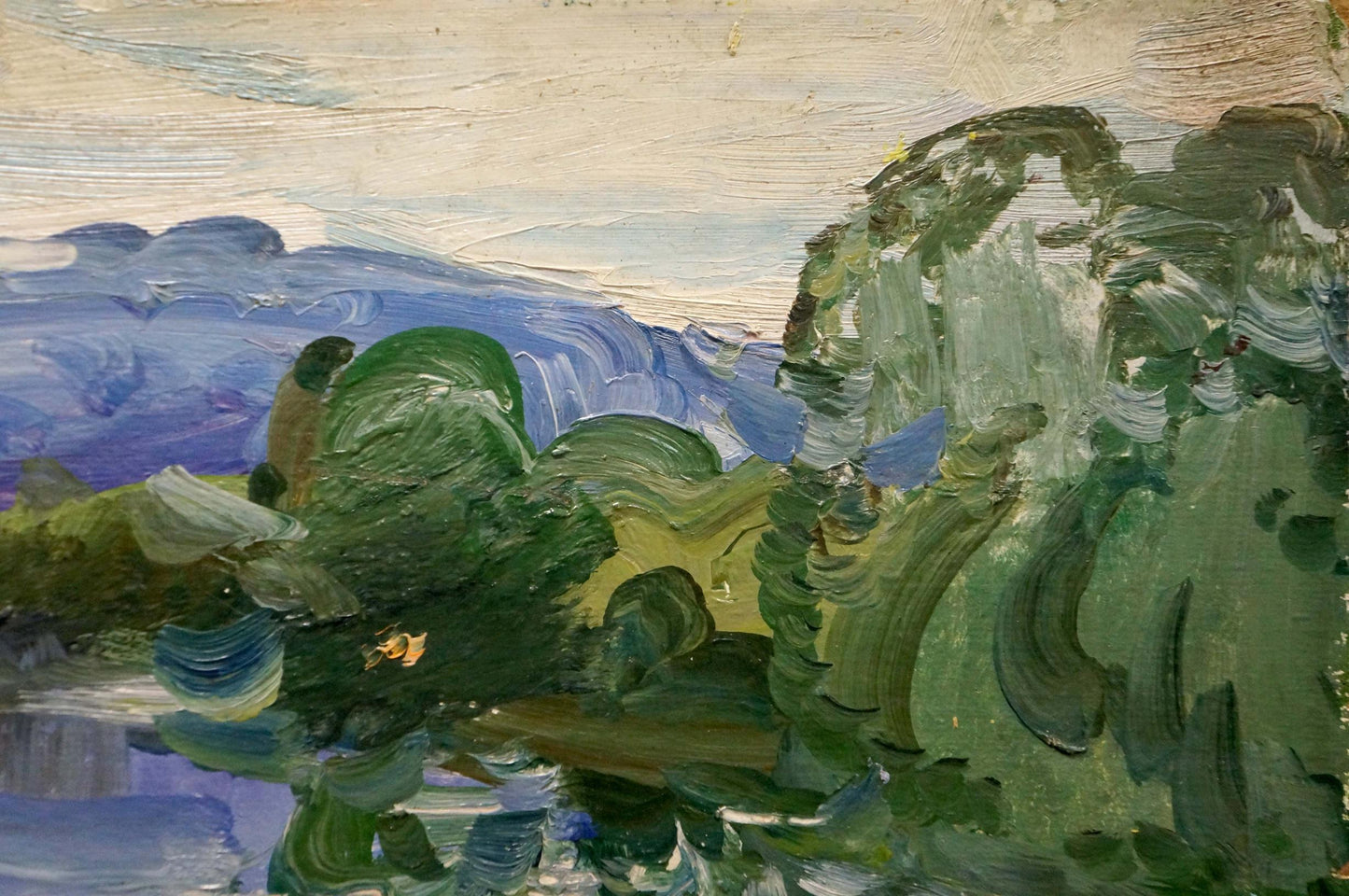 Oil painting Forest Lake Sologubov Nikolay Vasilievich