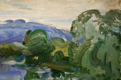 Oil painting Forest Lake Sologubov Nikolay Vasilievich