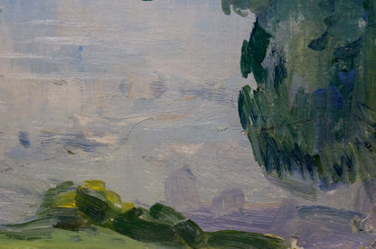 Oil painting Forest Lake Sologubov Nikolay Vasilievich