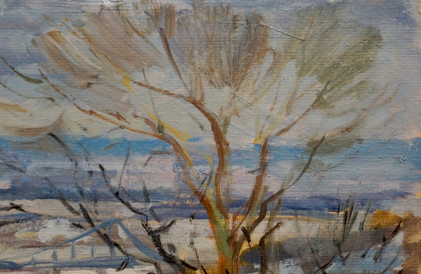 Oil painting Before a winter snowstorm Nikolay Buryachok