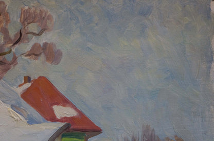 Oil painting Winter in Sednev Dzyuban Ivan Feodosievich