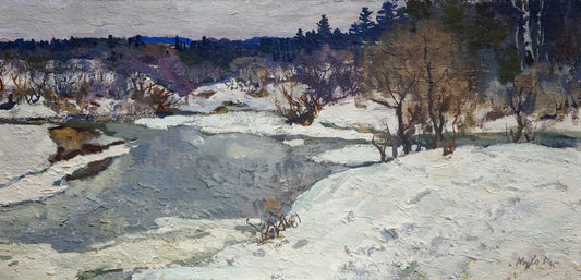 Oil painting March Mukho Nikolay Antonovich