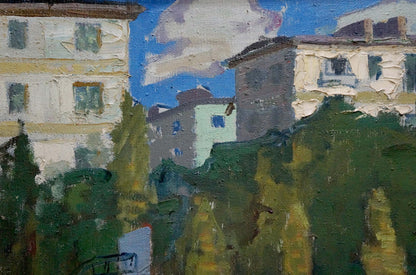 Oil painting Stadium Korostelev Vladimir Alexandrovich