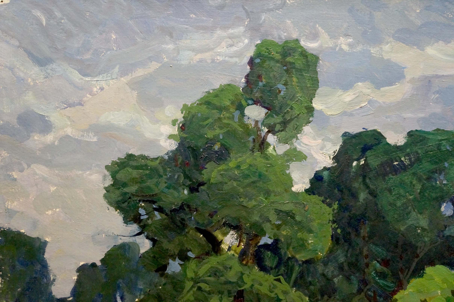 Oil painting Flower glade in the forest Anatoly Fomin