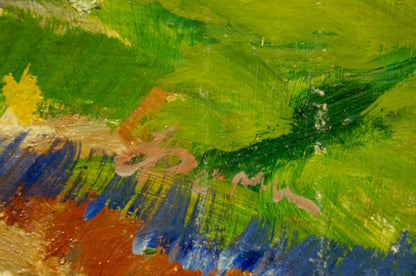 Oil painting Flower glade in the forest Anatoly Fomin