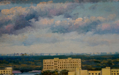 Oil painting Fishing port Filatov Vladimir Nikolaevich