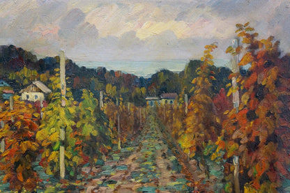 Oil painting Vineyards in the village Petr Kolomoitsev