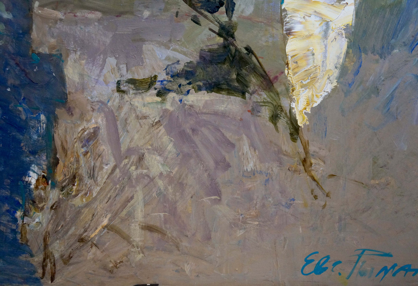 Oil painting Old courtyard Ryman Evgeny Nikolaevich