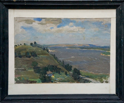 Oil painting Landscape of the plains