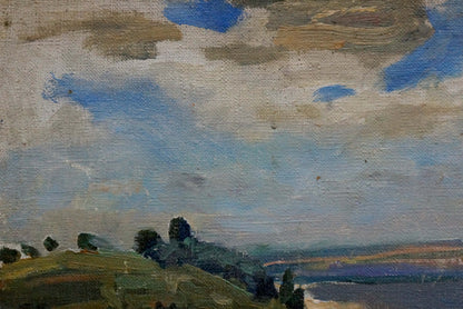 Oil painting Landscape of the plains