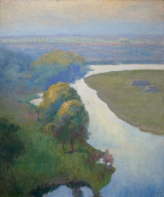 Oil painting The river flows Fedorov Nikolay Alekseevich