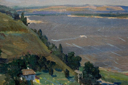 Oil painting Landscape of the plains