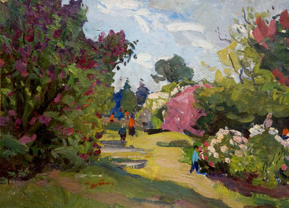 Oil painting Forest park Gantman Moisey Faibovich