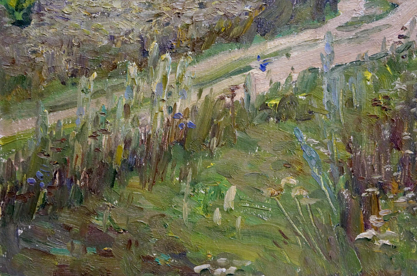 Oil painting Road to the forest Gantman Moisey Faibovich