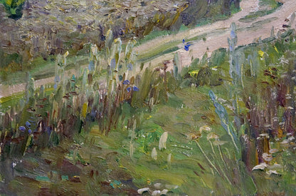 Oil painting Road to the forest Gantman Moisey Faibovich