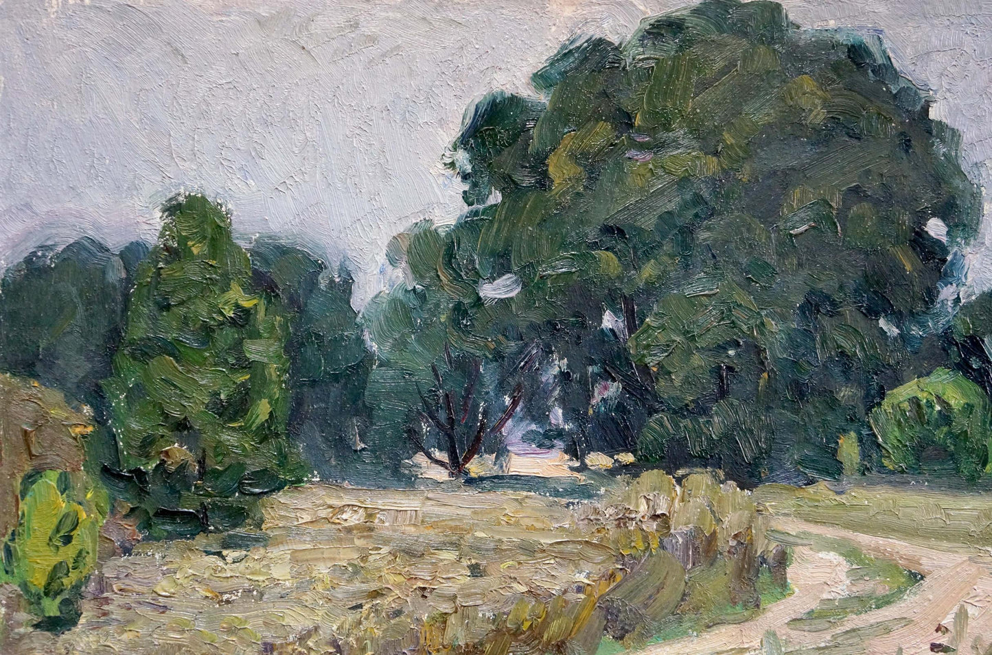 Oil painting Road to the forest Gantman Moisey Faibovich